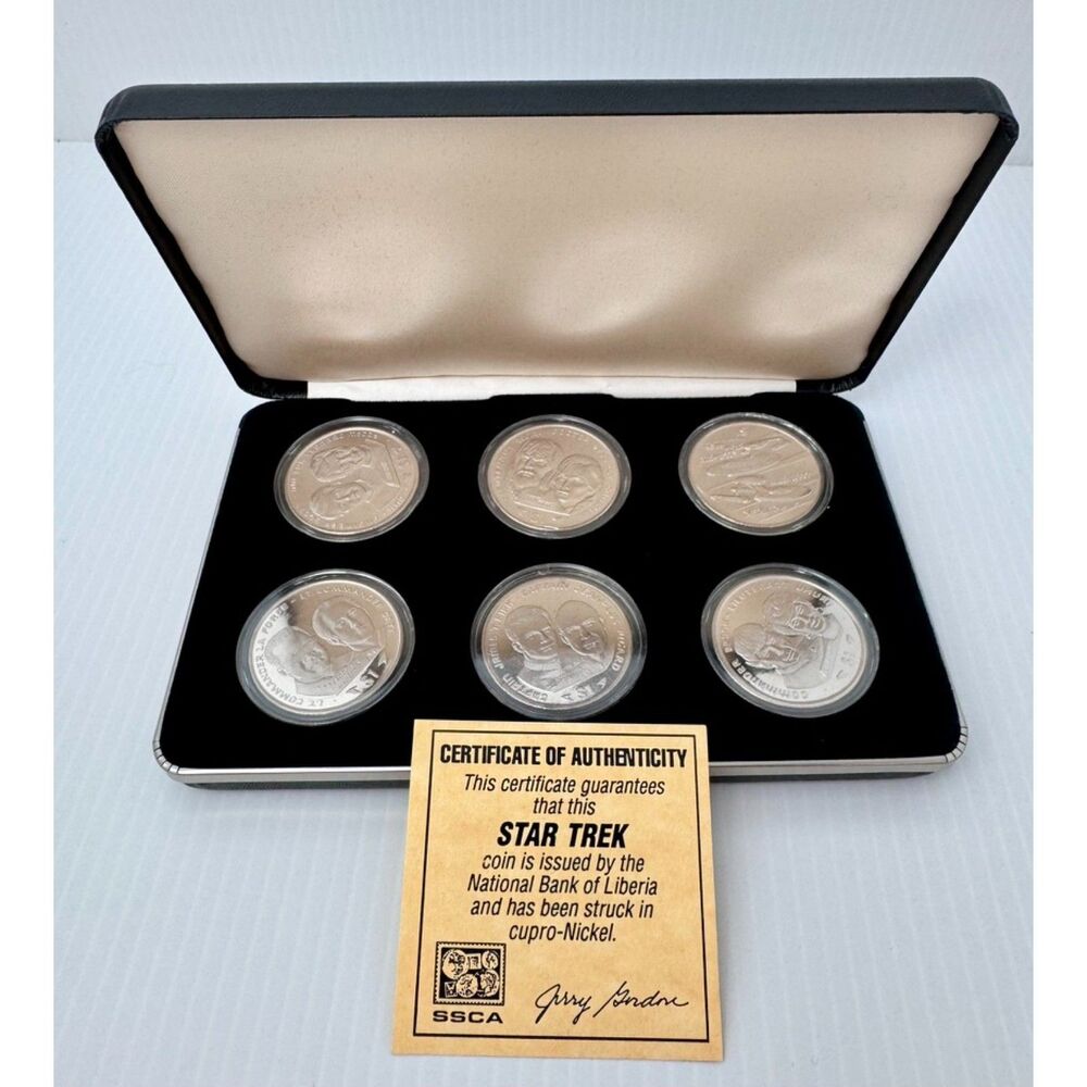 Mint Condition 1996 Star Trek Commemorative Coin Set Pobjoy original case COA